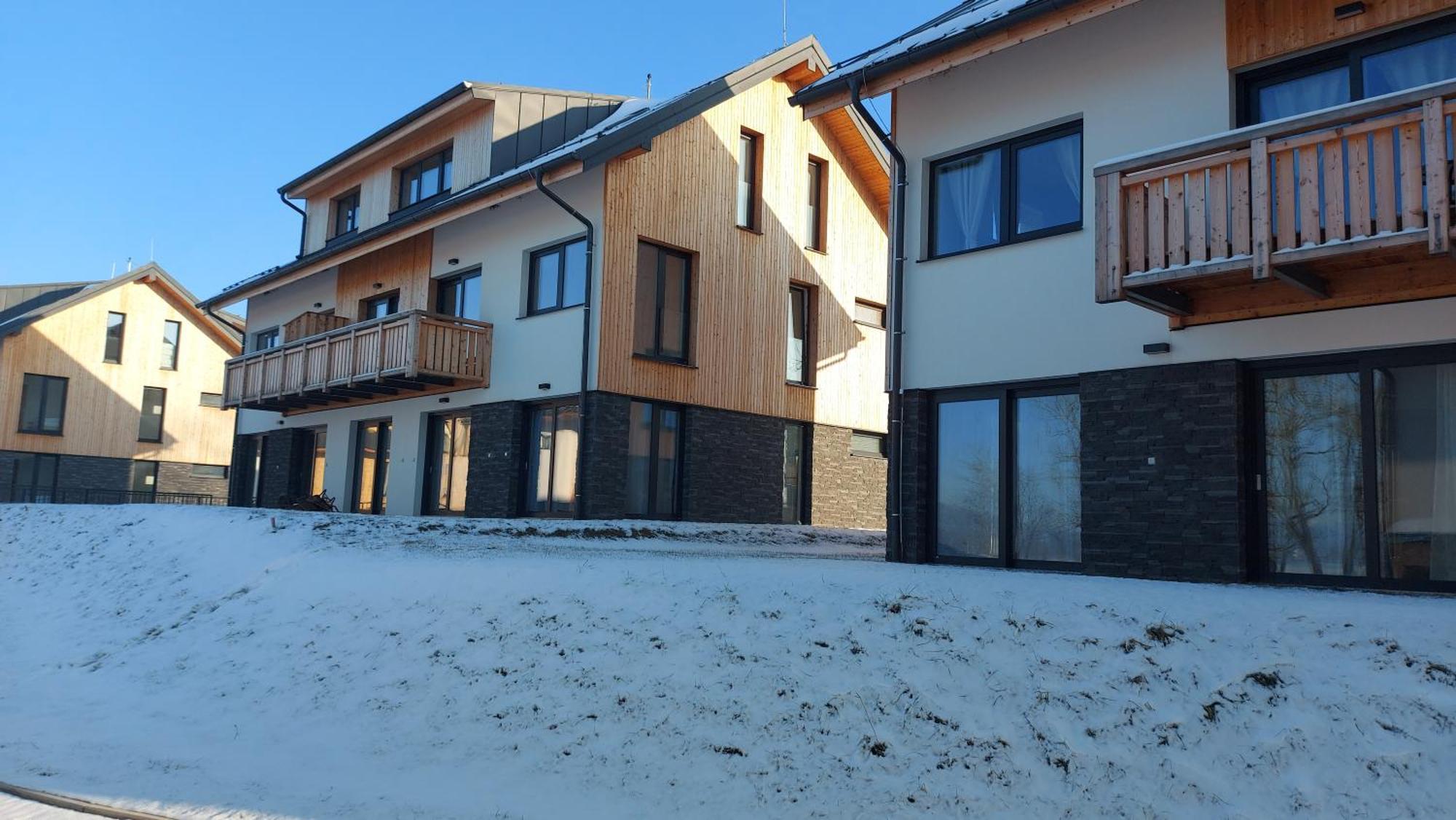 Lipno Apartments Bergmax, Ski Areal Lipno 16Min Dojezd - Resort Male Lipno S Terasou A Zahradkou, Parking Free Černá v Pošumaví Kültér fotó
